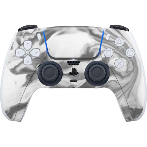 Grey Marble Ink PS5 Controller Skin