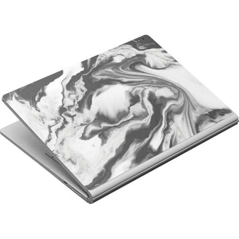Grey Marble Ink Surface Book Skin
