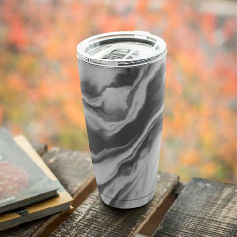 Grey Marble Ink Yeti 20oz Tumbler Skin