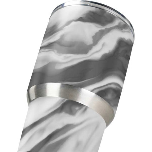Grey Marble Ink Yeti 30oz Rambler Tumbler Skin