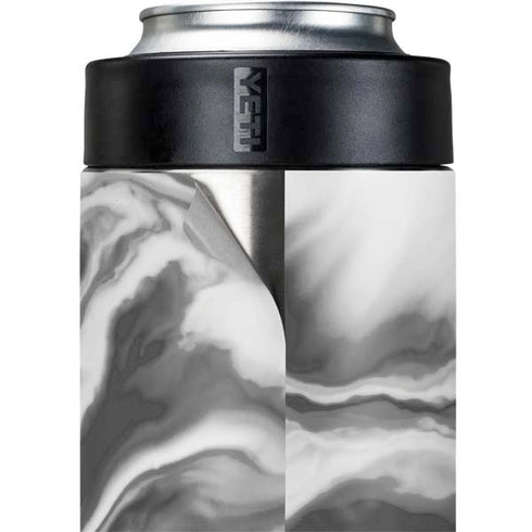Grey Marble Ink Yeti Colster Can Insulator Skin