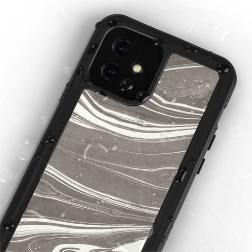 Grey Marble iPhone 12 Mini Waterproof Case