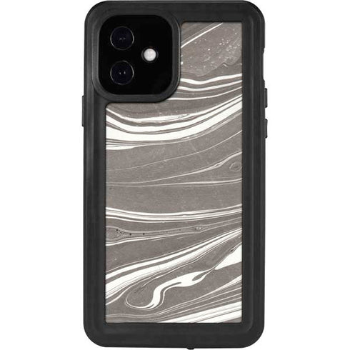 Grey Marble iPhone 12 Waterproof Case