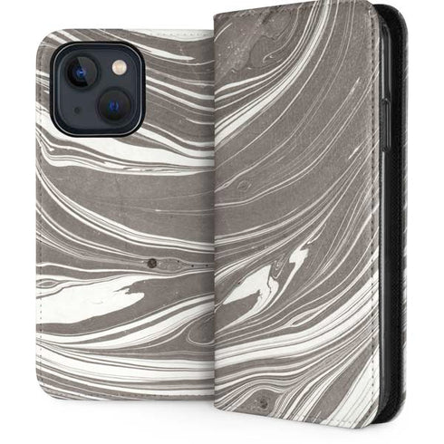 Grey Marble iPhone 13 Folio Case