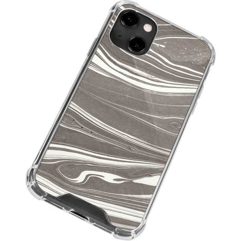 Grey Marble iPhone 14 Clear Case