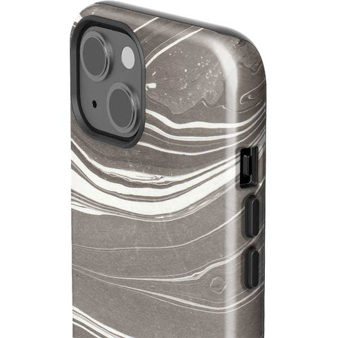 Grey Marble iPhone 15 Plus Impact Case