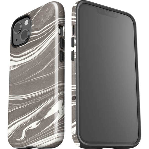 Grey Marble iPhone 15 Plus Impact Case