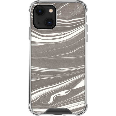 Grey Marble iPhone 14 Plus Clear Case