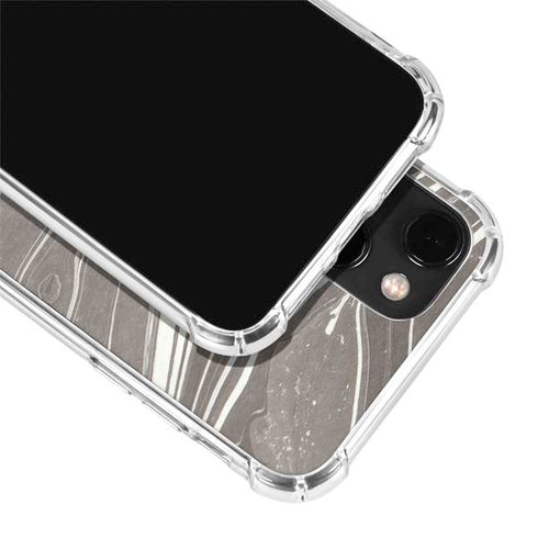 Grey Marble iPhone 14 Plus Clear Case