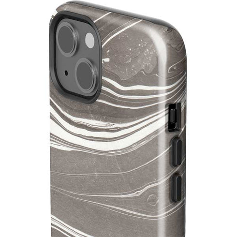 Grey Marble iPhone 15 Impact Case