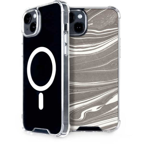 Grey Marble iPhone 15 Plus MagSafe Case
