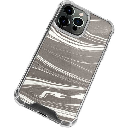 Grey Marble iPhone 15 Pro Clear Case