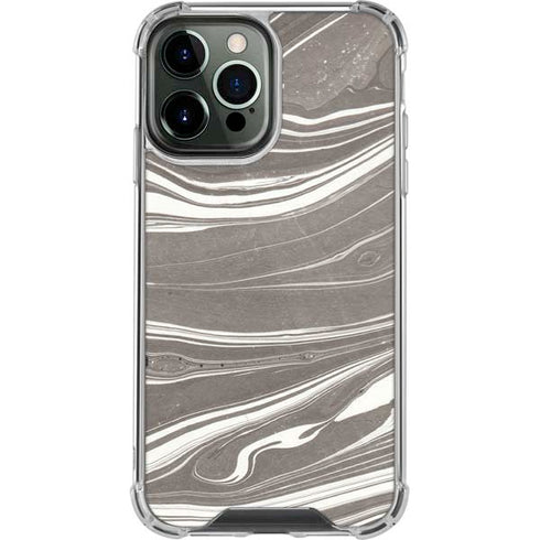 Grey Marble iPhone 15 Pro Max Clear Case