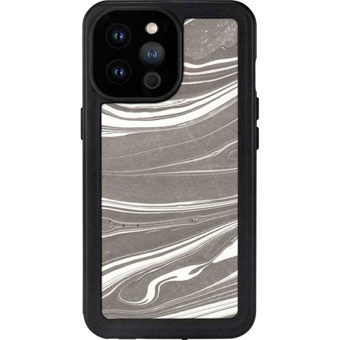 Grey Marble iPhone 14 Pro Max Waterproof Case