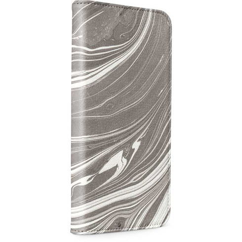 Grey Marble iPhone 15 Pro Folio Case