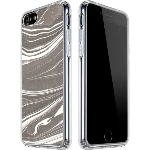 Grey Marble iPhone SE (2nd & 3rd Gen) Clear Case