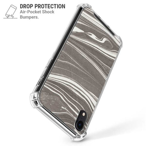 Grey Marble iPhone XR Clear Case