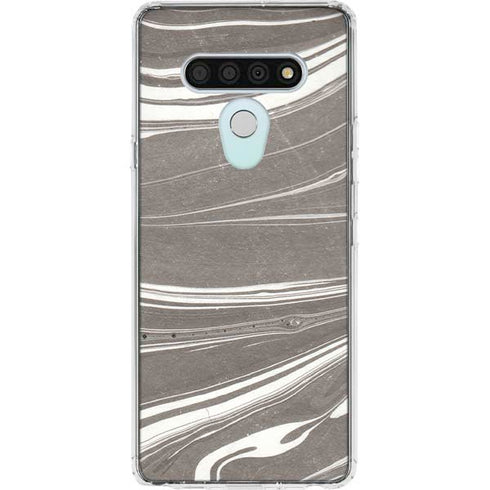 Grey Marble LG Stylo 6 Clear Case