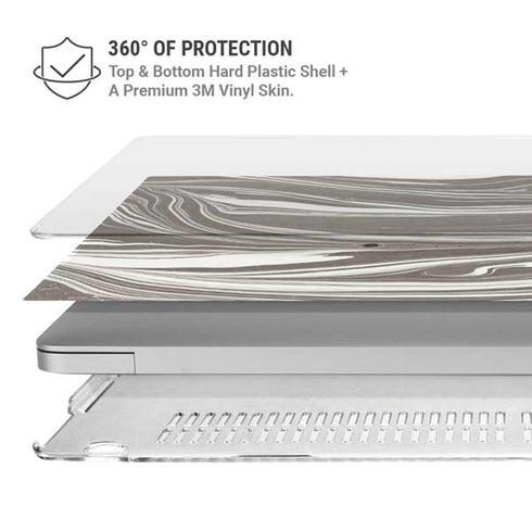 Grey Marble MacBook Air 13in M1 (2021) Case plus Skin