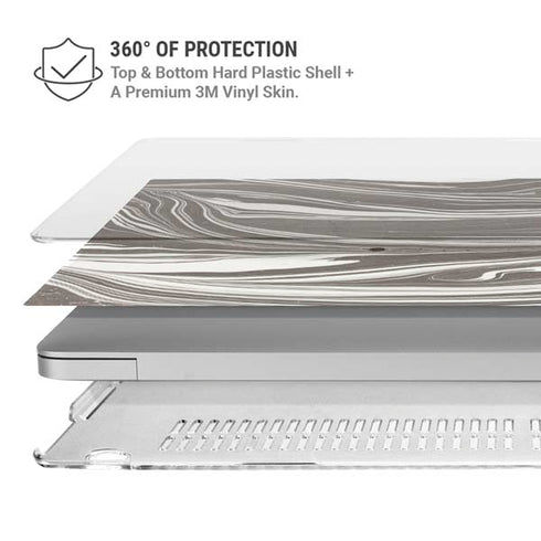 Grey Marble MacBook Pro 15in (2016-19) Case plus Skin