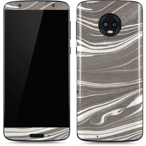 Grey Marble Moto G6 Skin