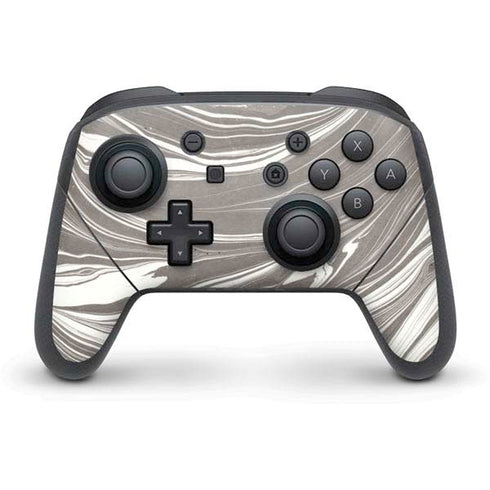 Grey Marble Nintendo Switch Pro Controller Skin