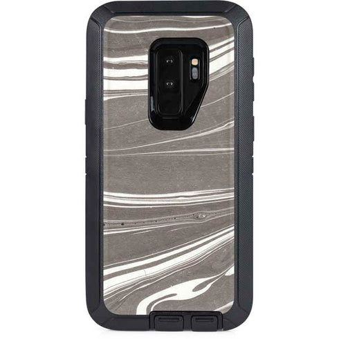 Grey Marble Otterbox Defender Galaxy Skin