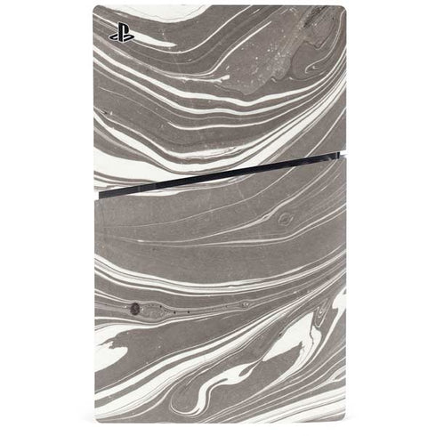 Grey Marble PS5 Slim Disk Bundle Skin