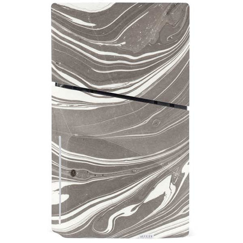 Grey Marble PS5 Slim Disk Bundle Skin