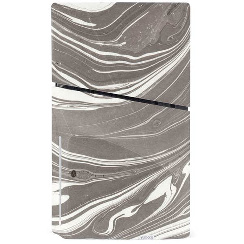 Grey Marble PS5 Slim Disk Console Skin