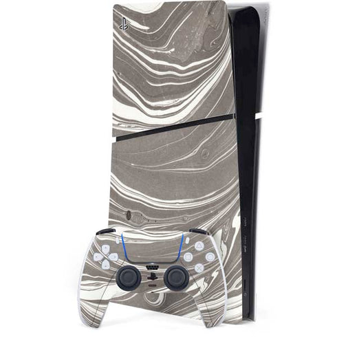 Grey Marble PS5 Slim Digital Edition Console Skin