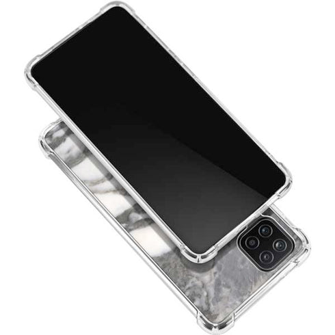 Grey Marbling Galaxy A12 Clear Case