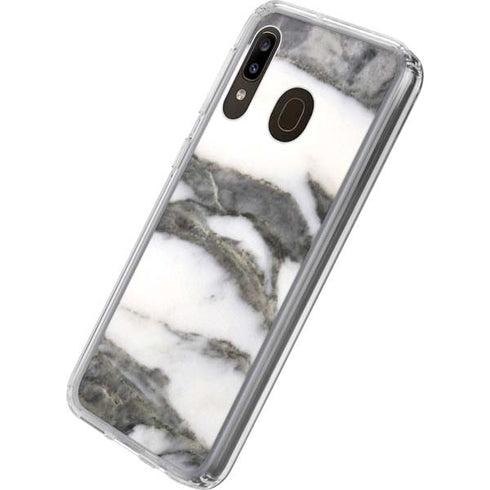 Grey Marbling Galaxy A20 Clear Case