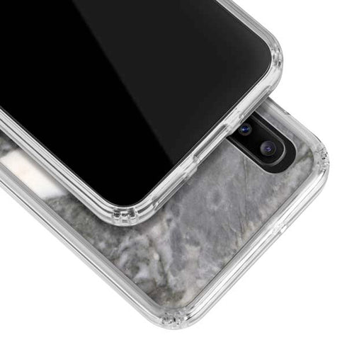 Grey Marbling Galaxy A30 Clear Case
