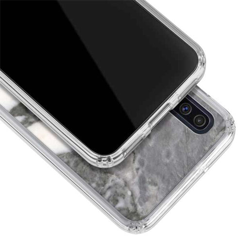 Grey Marbling Galaxy A50 Clear Case
