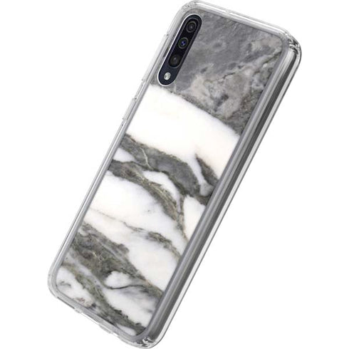 Grey Marbling Galaxy A50 Clear Case
