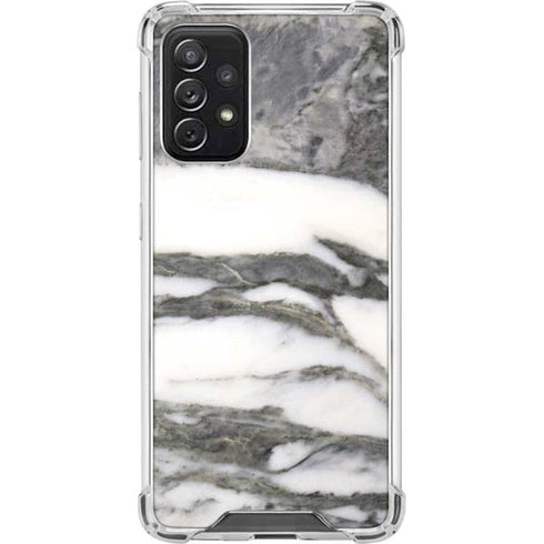 Grey Marbling Galaxy A72 5G Clear Case