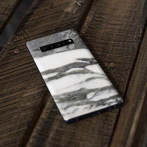 Grey Marbling Galaxy S10 Skin
