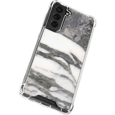 Grey Marbling Galaxy S21 FE Clear Case
