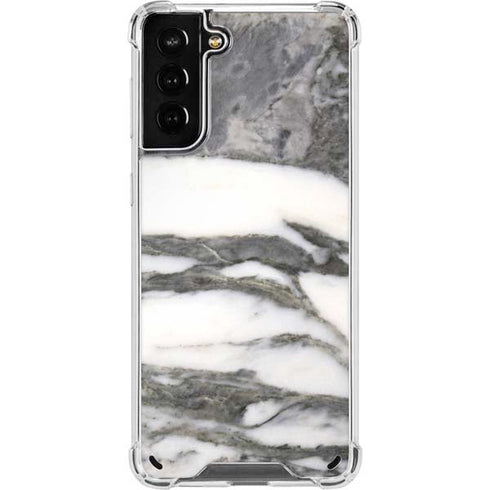 Grey Marbling Galaxy S21 Plus 5G Clear Case