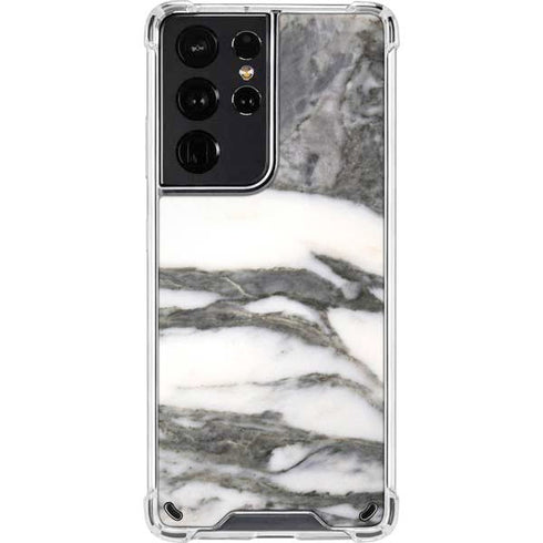 Grey Marbling Galaxy S21 Ultra 5G Clear Case