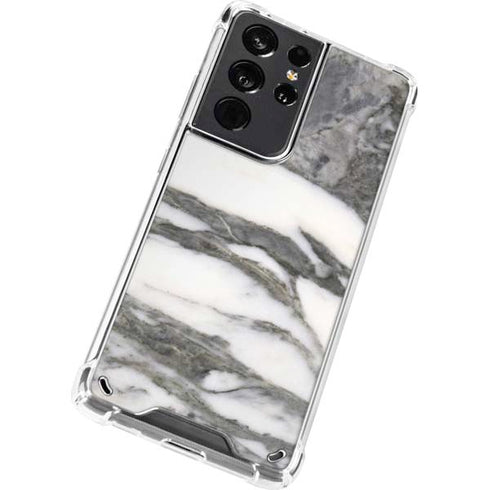 Grey Marbling Galaxy S21 Ultra 5G Clear Case