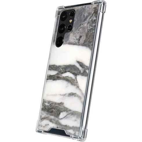 Grey Marbling Galaxy S22 Ultra Clear Case