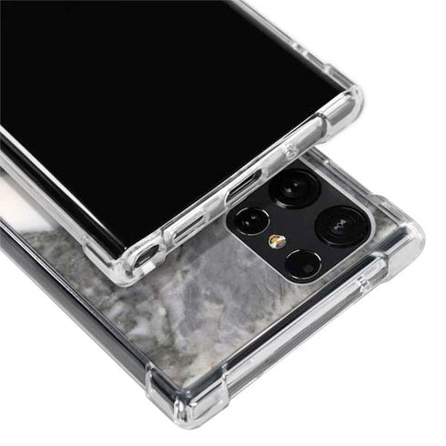 Grey Marbling Galaxy S22 Ultra Clear Case