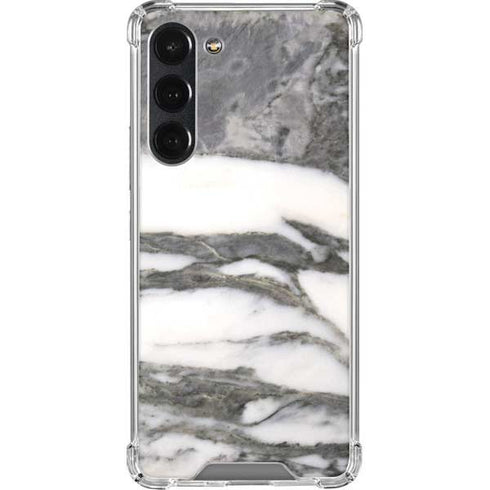 Grey Marbling Galaxy S23 Plus Clear Case
