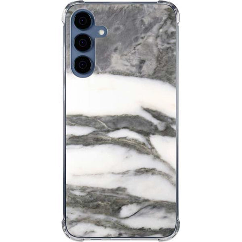Grey Marbling Galaxy S24 Clear Case