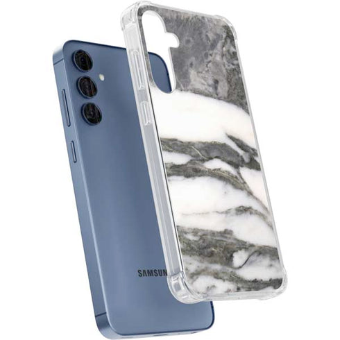 Grey Marbling Galaxy S24 Clear Case