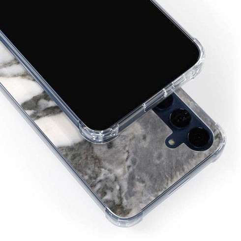 Grey Marbling Galaxy S24 Clear Case