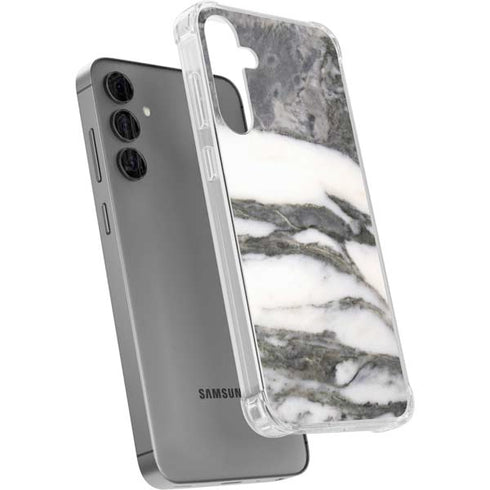 Grey Marbling Galaxy S24 Plus Clear Case