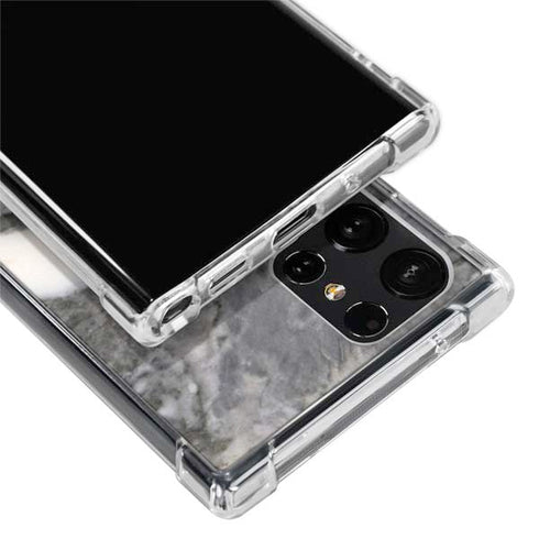 Grey Marbling Galaxy S24 Ultra Clear Case